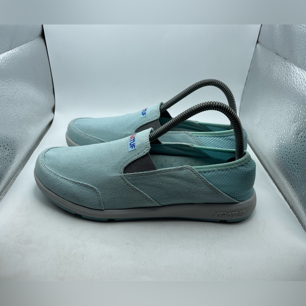 XTRATUF Sheng Fu women’s Light Blue Canvas Shoes size 8.5